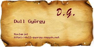 Dull György névjegykártya