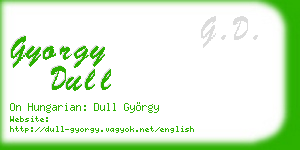 gyorgy dull business card